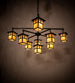50" Hyde Park T Mission 9 Light Chandelier hero view