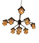 50" Hyde Park T Mission 9 Light Chandelier detail view