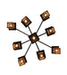 50" Hyde Park T Mission 9 Light Chandelier detail view