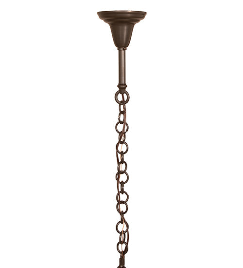 50" Hyde Park T Mission 9 Light Chandelier detail view