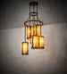 24" Cartier 6 Light Cascading Chandelier detail view