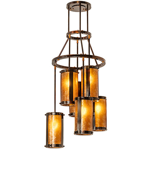 24" Cartier 6 Light Cascading Chandelier detail view