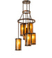 24" Cartier 6 Light Cascading Chandelier detail view