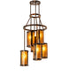 24" Cartier 6 Light Cascading Chandelier detail view