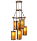 24" Cartier 6 Light Cascading Chandelier detail view