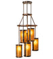 24" Cartier 6 Light Cascading Chandelier detail view