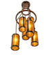 24" Cartier 6 Light Cascading Chandelier detail view