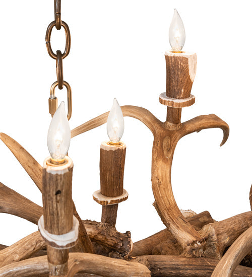 Antlers Oblong Chandelier detail view