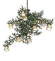 52" Pine Branch Valley View 12 Light Oblong Chandelier detail view