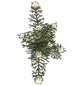 52" Pine Branch Valley View 12 Light Oblong Chandelier detail view