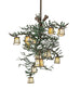 52" Pine Branch Valley View 12 Light Oblong Chandelier detail view