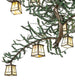 52" Pine Branch Valley View 12 Light Oblong Chandelier detail view