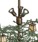 52" Pine Branch Valley View 12 Light Oblong Chandelier detail view