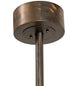 52" Pine Branch Valley View 12 Light Oblong Chandelier detail view