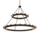 72" Loxley 36 Light Two Tier Chandelier detail view