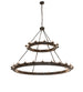 72" Loxley 36 Light Two Tier Chandelier detail view