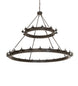 72" Loxley 36 Light Two Tier Chandelier detail view
