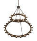 72" Loxley 36 Light Two Tier Chandelier detail view