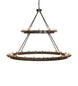 72" Loxley 36 Light Two Tier Chandelier detail view