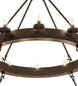72" Loxley 36 Light Two Tier Chandelier detail view