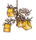 28" Pine Branch Valley View 4 Light Chandelier detail view