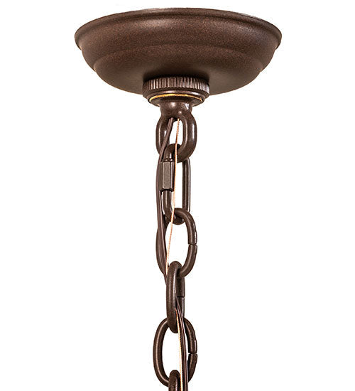 28" Pine Branch Valley View 4 Light Chandelier detail view