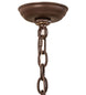 28" Pine Branch Valley View 4 Light Chandelier detail view