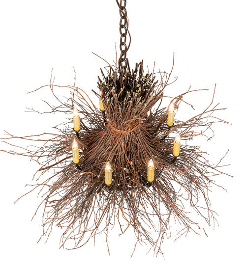 36 inch Twigs 8 Light Chandelier detail view