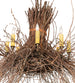 36 inch Twigs 8 Light Chandelier detail view