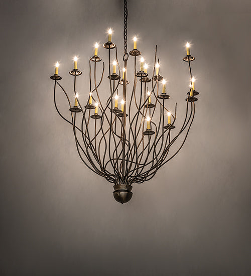 54" Sycamore 22 Light Chandelier detail view