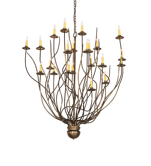 54" Sycamore 22 Light Chandelier detail view