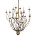 54" Sycamore 22 Light Chandelier detail view