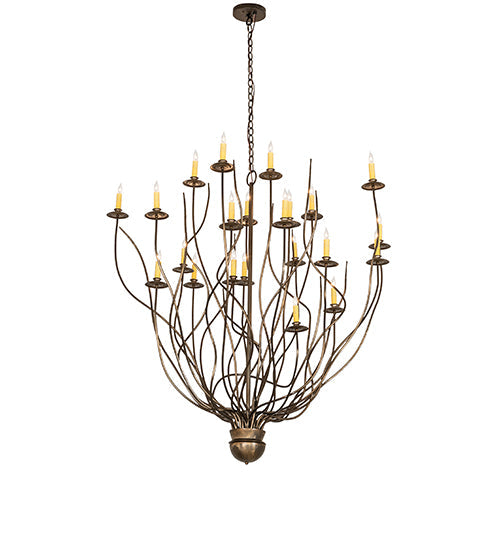 54" Sycamore 22 Light Chandelier detail view