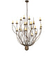 54" Sycamore 22 Light Chandelier detail view