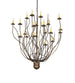 54" Sycamore 22 Light Chandelier detail view