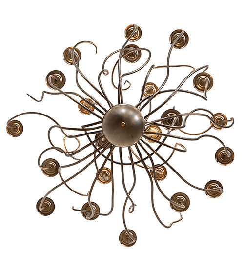 54" Sycamore 22 Light Chandelier detail view