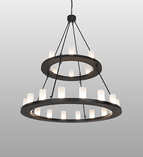 54" Loxley 24 Light Two Tier Chandelier detail view