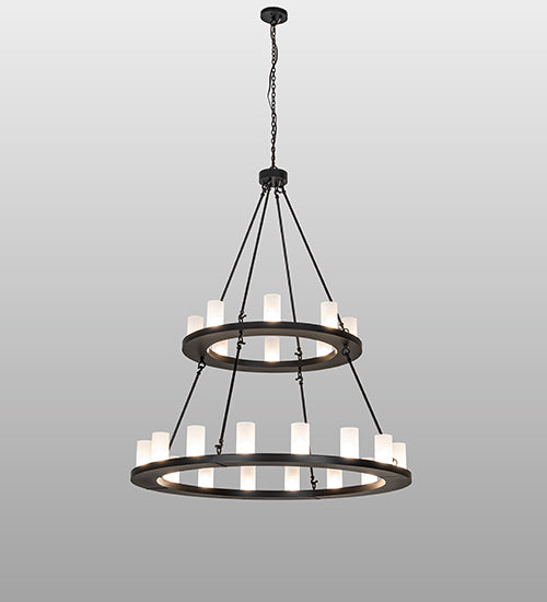 54" Loxley 24 Light Two Tier Chandelier detail view
