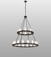 54" Loxley 24 Light Two Tier Chandelier detail view