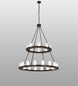 54" Loxley 24 Light Two Tier Chandelier detail view