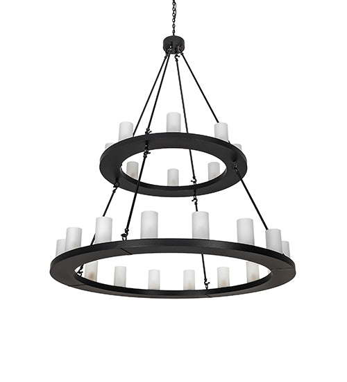54" Loxley 24 Light Two Tier Chandelier detail view