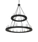 54" Loxley 24 Light Two Tier Chandelier detail view