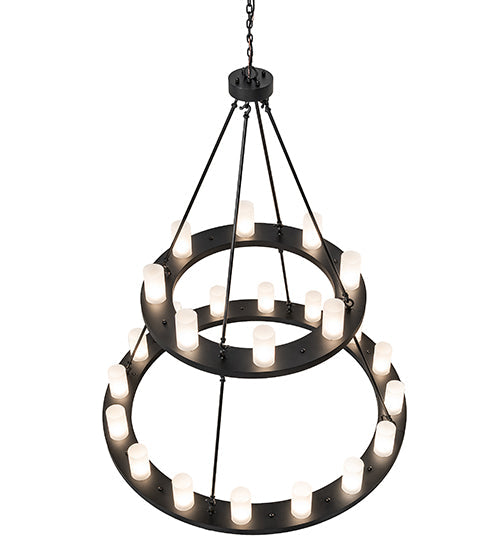 54" Loxley 24 Light Two Tier Chandelier detail view