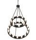 54" Loxley 24 Light Two Tier Chandelier detail view