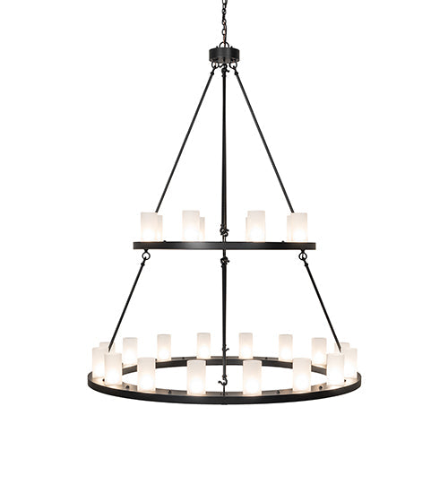 54" Loxley 24 Light Two Tier Chandelier detail view