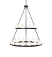 54" Loxley 24 Light Two Tier Chandelier detail view
