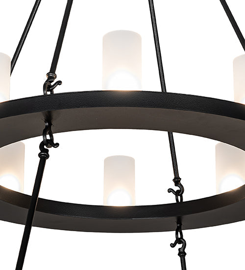 54" Loxley 24 Light Two Tier Chandelier detail view