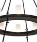 54" Loxley 24 Light Two Tier Chandelier detail view