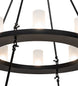 54" Loxley 24 Light Two Tier Chandelier detail view