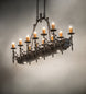 60" Tudor 12 Light Oblong Chandelier hero view